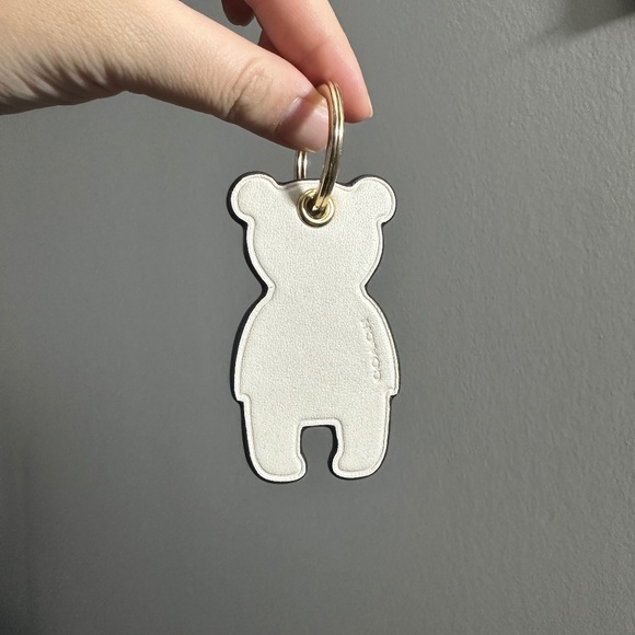 NWOT Coach Leather Bear Bag Charm - Picture 1 of 3